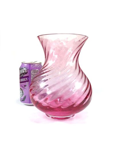 Vintage Caithness glass vase in pink