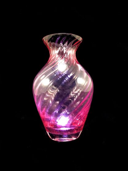 Cranberry glass vase by Caithness Glass