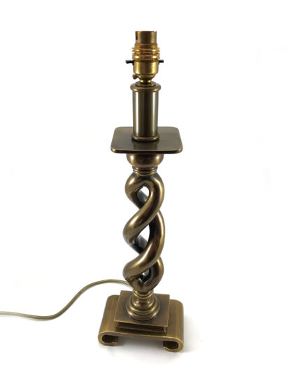 Vintage Peter Martin barleytwist lamp in antique brass